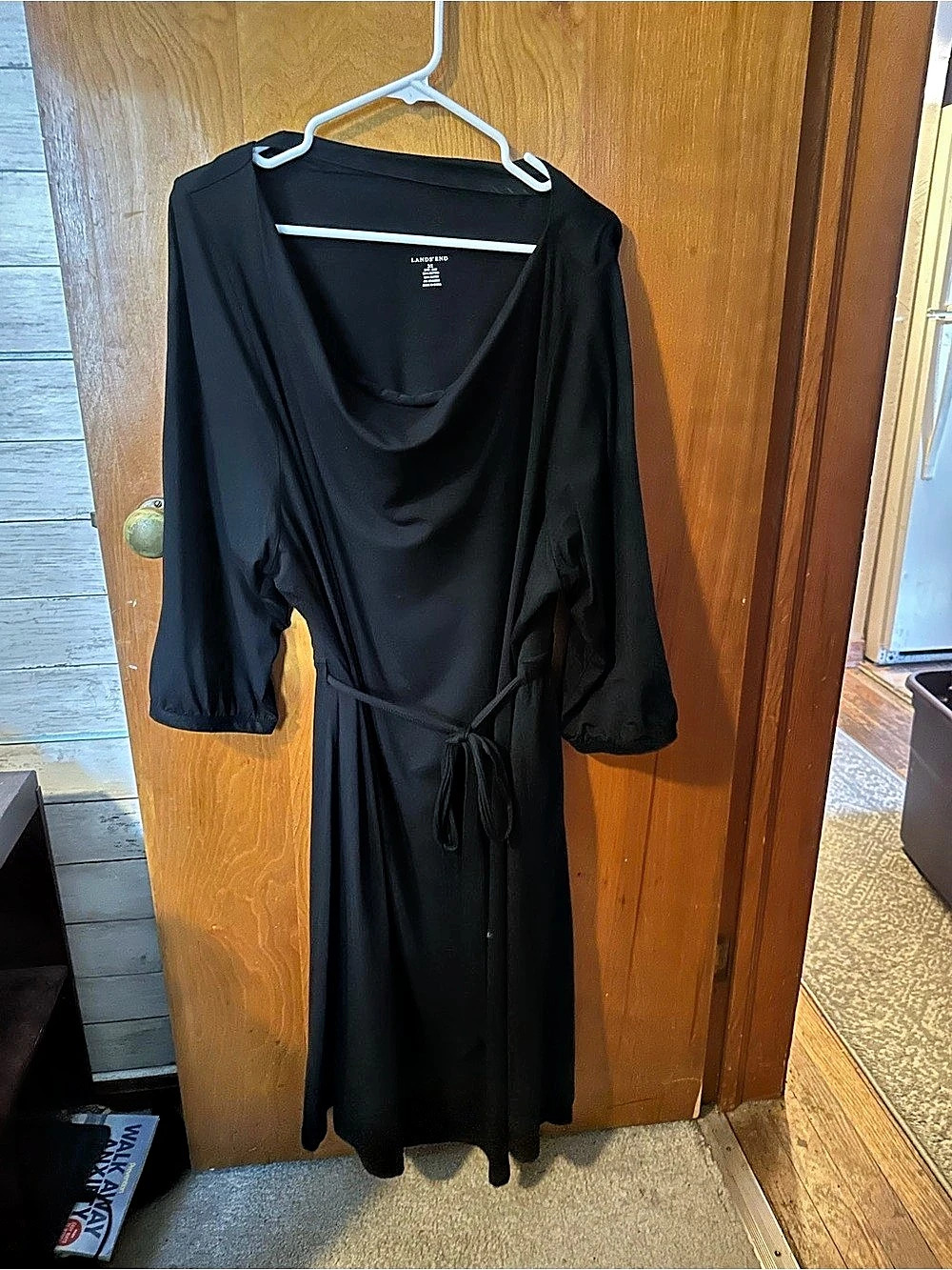 LANDS' END Black Maxi Dress Like New